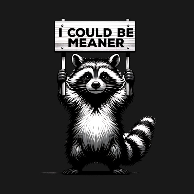 I Could Be Meaner – Funny Raccoon Sarcastic Dark Humor by ArtistTee ⭐⭐⭐⭐⭐