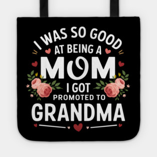 Promoted to Grandma - Hearts & Roses Tote