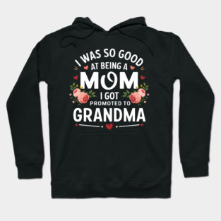 Promoted to Grandma - Hearts & Roses Hoodie