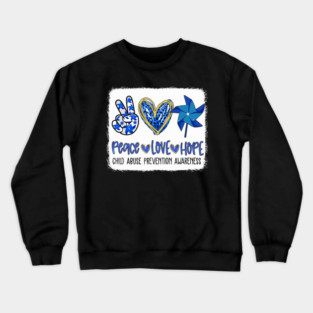 child abuse prevention awareness Crewneck Sweatshirt