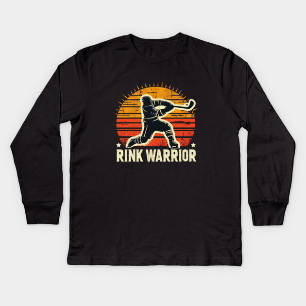 Rink Warrior – Battle on Ice Kids Long Sleeve T-Shirt by Ben's Store 1