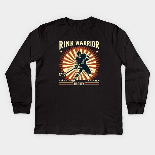 Rink Warrior – Battle on Ice Kids Long Sleeve T-Shirt by Ben's Store 1