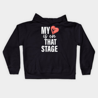 Dance Mom Retro My Heart Is On That Stage Dance Recital Kids Hoodie
