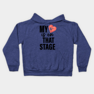 Dance Mom Retro My Heart Is On That Stage Dance Recital Kids Hoodie