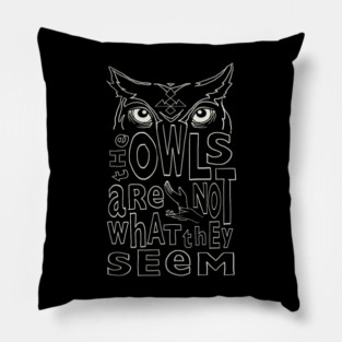 Twin Peaks Vintage Original 1990 Line Sketch Pillow