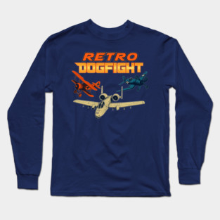 Retro Dogfight Square Logo Long Sleeve T-Shirt