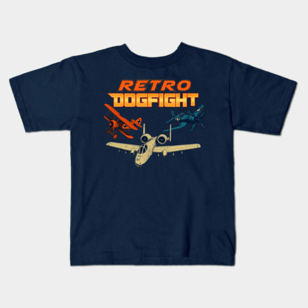 Retro Dogfight Square Logo Kids T-Shirt by Retro Dogfight