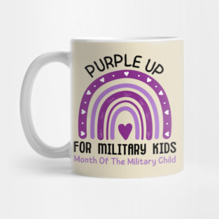 Purple Up For Military Kids Month Of The Military Child Mug
