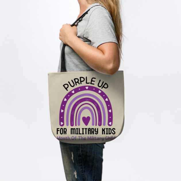 Purple Up For Military Kids Month Of The Military Child by Creatifly Graphic Tees