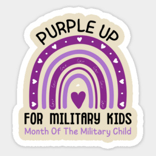 Purple Up For Military Kids Month Of The Military Child Magnet