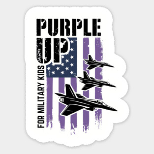 Purple Up For Military Kids Usa Flag Magnet