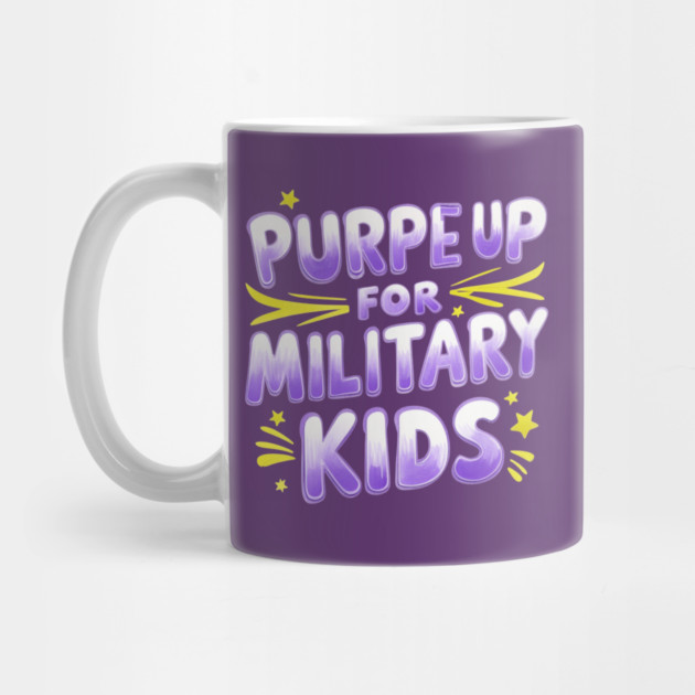Purple Up For Military Kids by Creatifly Graphic Tees