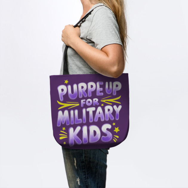 Purple Up For Military Kids by Creatifly Graphic Tees