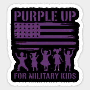 Purple Up For Military Kids Sticker