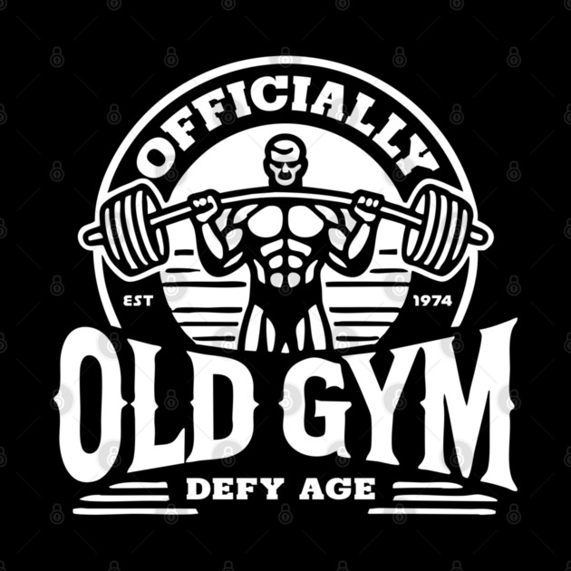 Officially Old Gym T-Shirt (white logo) by Officially Old Gym