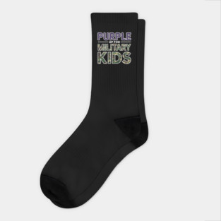 Purple Up For Military Kids Socks