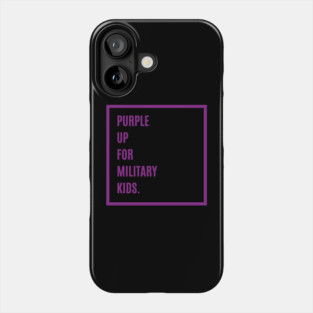 Purple Up For Military Kids Phone Case