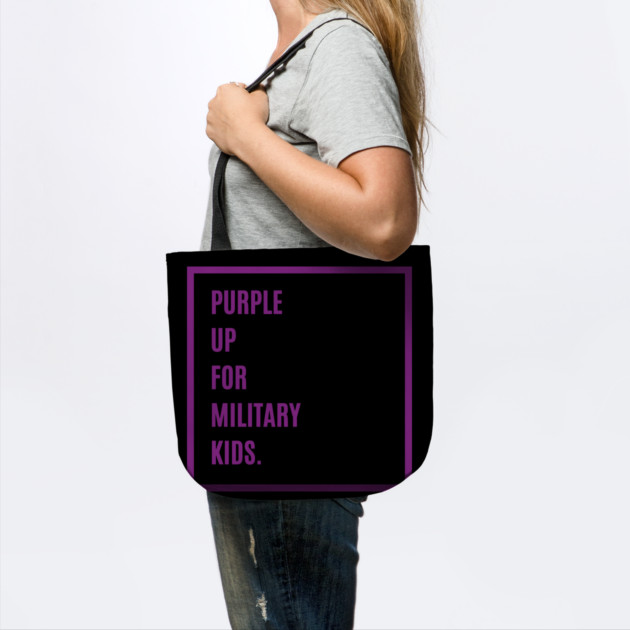 Purple Up For Military Kids by Creatifly Graphic Tees