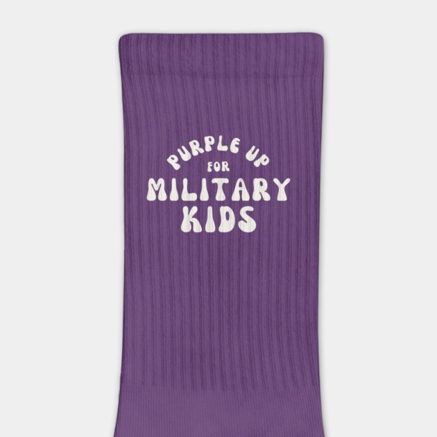 Purple Up For Military Kids by Creatifly Graphic Tees