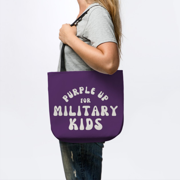 Purple Up For Military Kids by Creatifly Graphic Tees