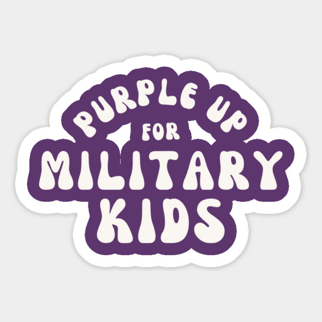 Purple Up For Military Kids Magnet by Creatifly Graphic Tees