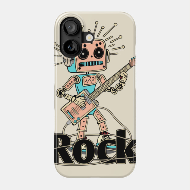 Metal Pulse. Robot Guitarist (Color) Phone Case by filiposwear