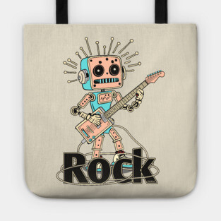 Metal Pulse. Robot Guitarist (Color) Tote