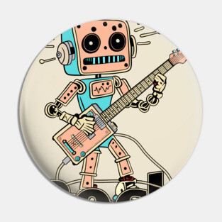 Metal Pulse. Robot Guitarist (Color) Pin