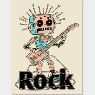 Metal Pulse. Robot Guitarist (Color) Posters and Art