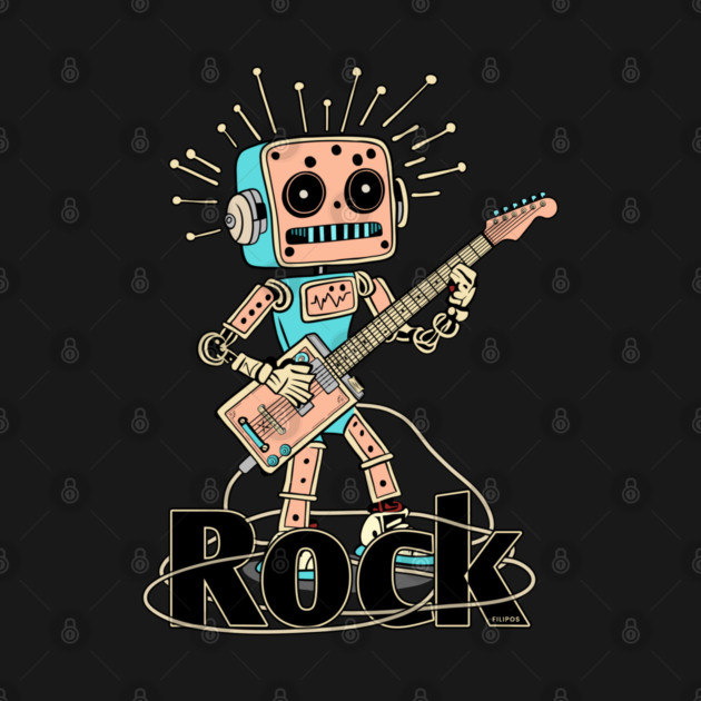 Metal Pulse. Robot Guitarist (Color) by filiposwear