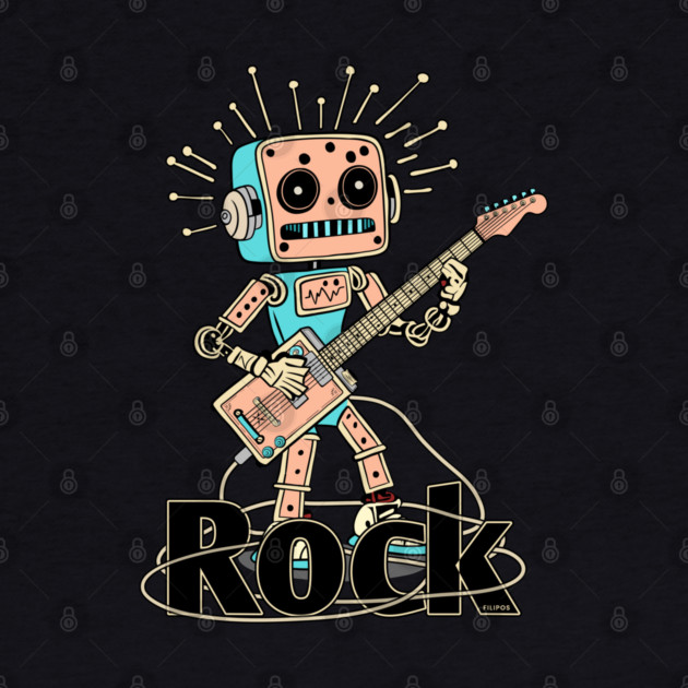 Metal Pulse. Robot Guitarist (Color) by filiposwear