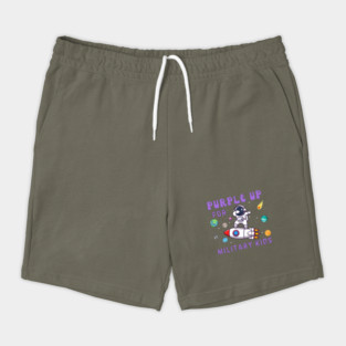Purple Up For Military Kids Astronaut Shorts