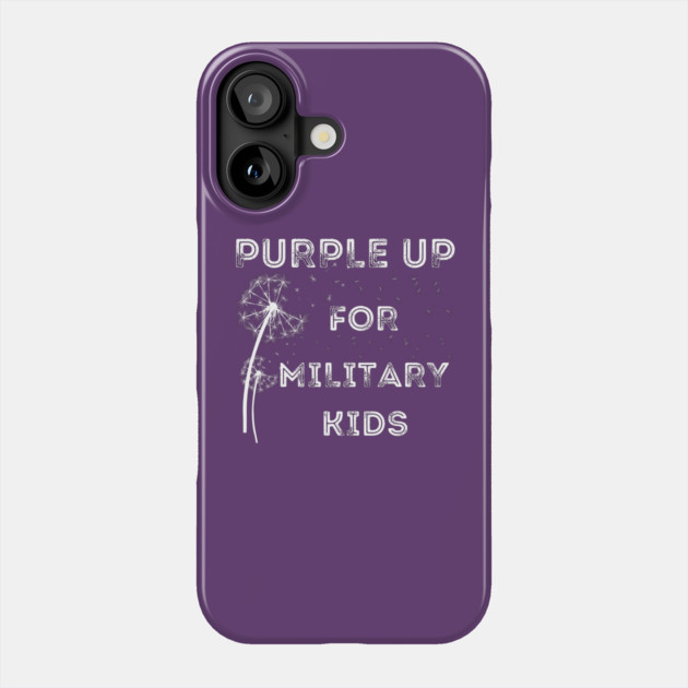 Purple Up For Military Kids Phone Case by Creatifly Graphic Tees