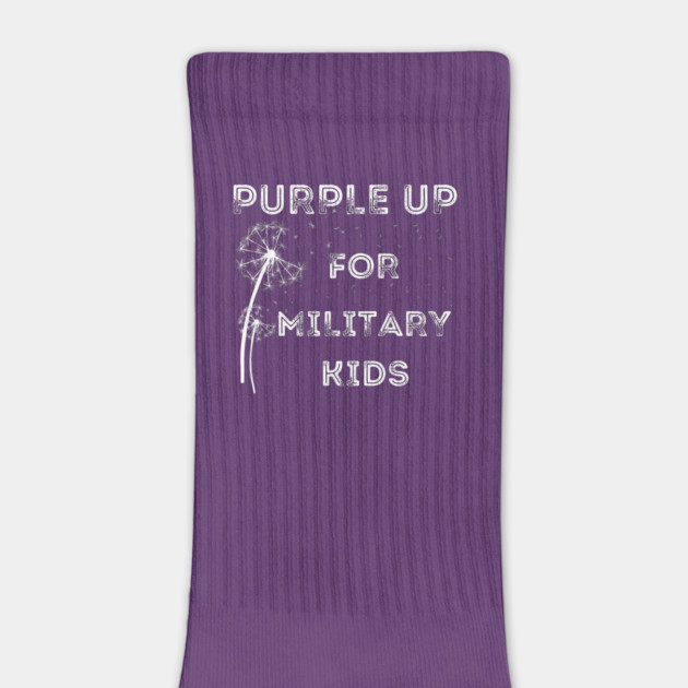 Purple Up For Military Kids by Creatifly Graphic Tees