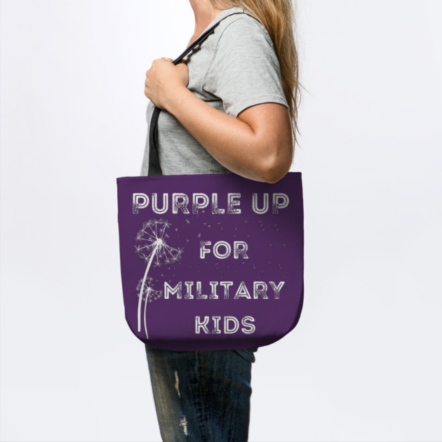 Purple Up For Military Kids by Creatifly Graphic Tees
