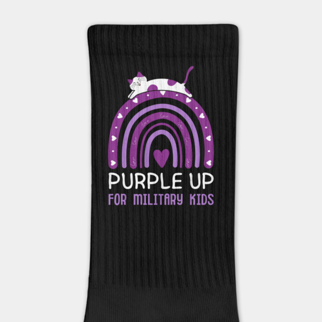 Purple Up For Military Kids by Creatifly Graphic Tees