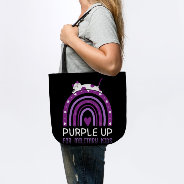 Purple Up For Military Kids by Creatifly Graphic Tees