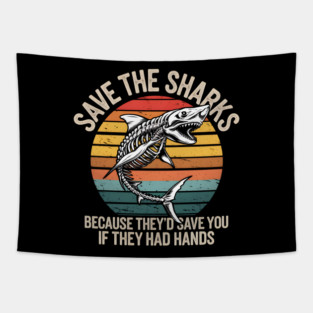 Save the Sharks Tapestry