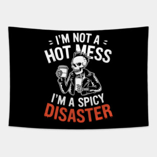 Not a Hot Mess Skeleton Tapestry