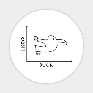 The rabbit–duck illusion Magnet