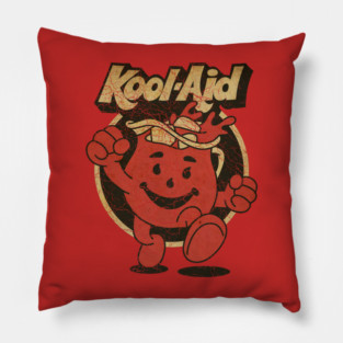 Vintage kool aid man Cracked Pillow