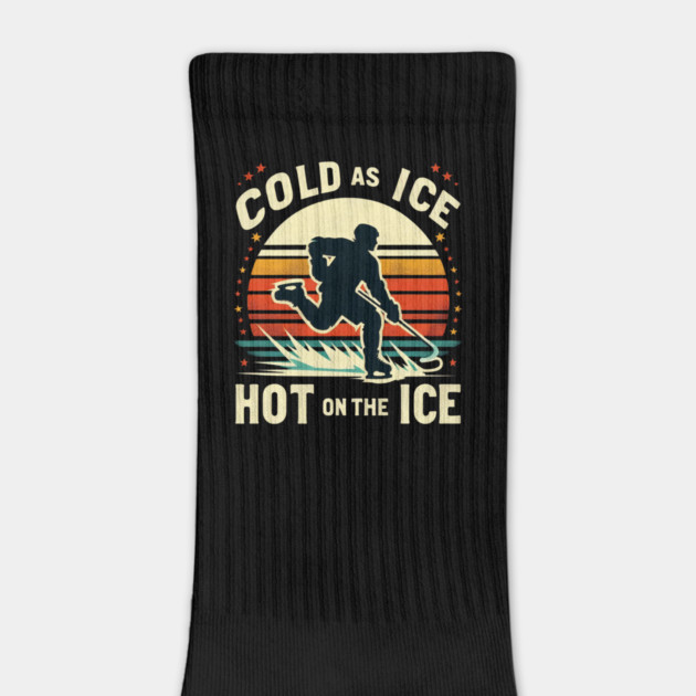 Cold as Ice, Hot on the Ice – Retro Hockey Player Design by Ben's Store 1