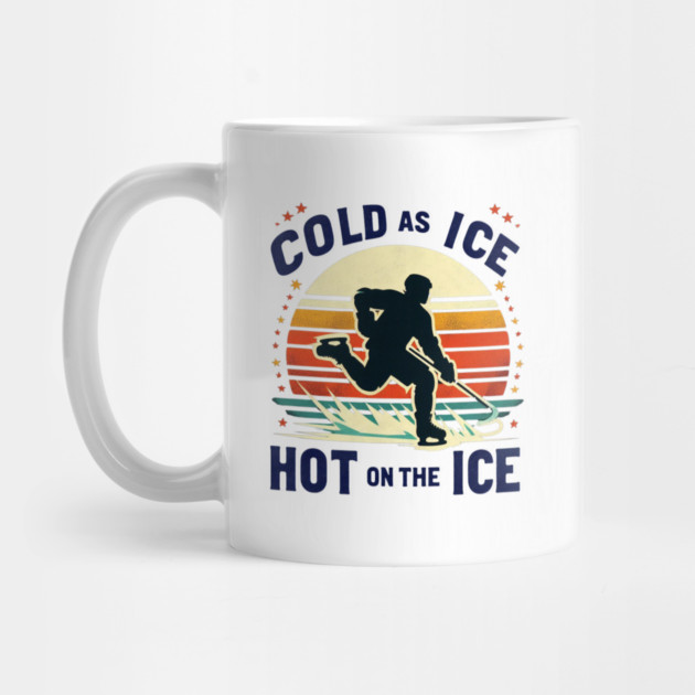 Cold as Ice, Hot on the Ice – Retro Hockey Player Design by Ben's Store 1