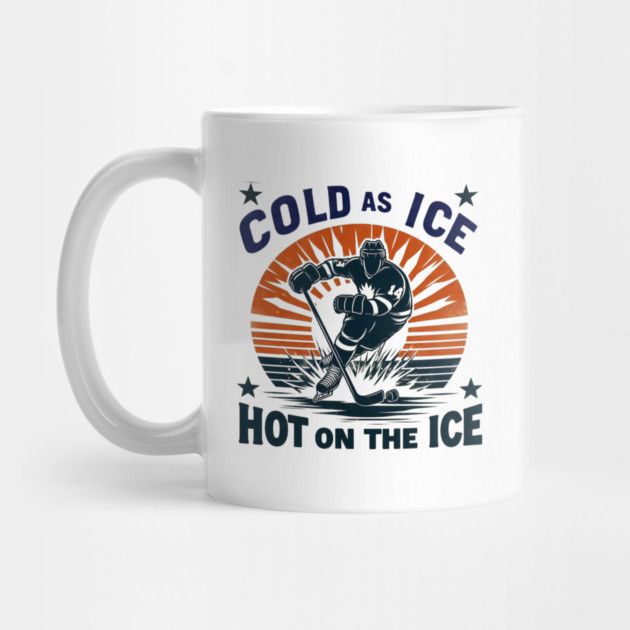 Cold as Ice, Hot on the Ice – Retro Hockey Player Design by Ben's Store 1