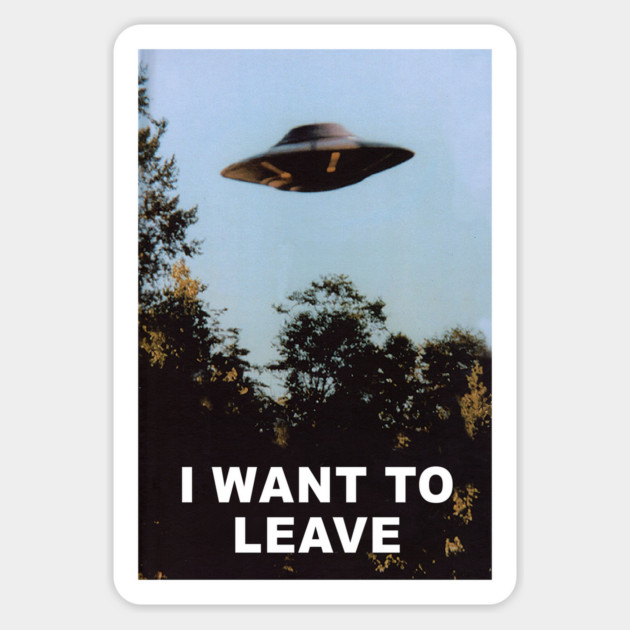 I WANT TO LEAVE Sticker by Psychoanalytic's Store