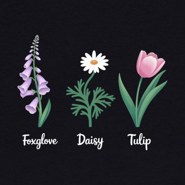 Subtle Floral Anti-Trump – Foxglove Daisy Tulip Political Statement by ArtistTee ⭐⭐⭐⭐⭐