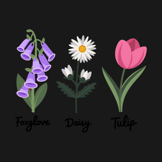 Foxglove Daisy Tulip by ArtistTee ⭐⭐⭐⭐⭐