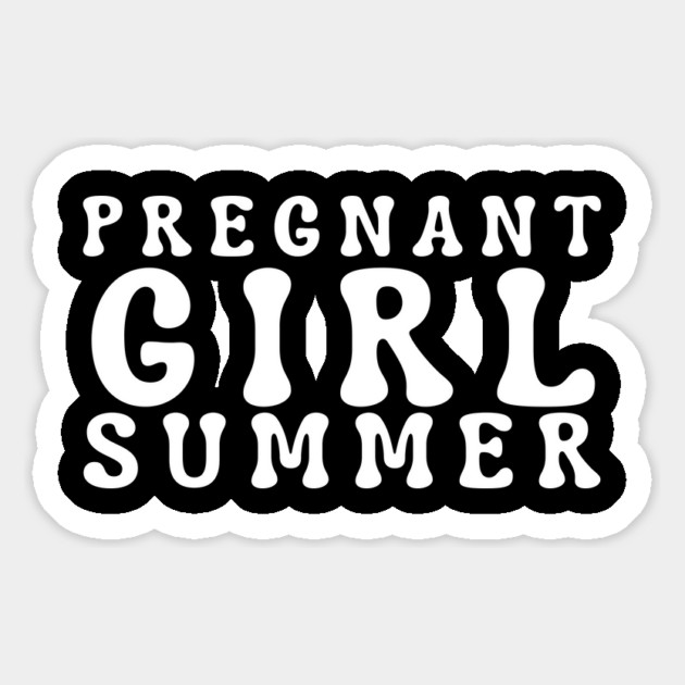 Pregnant Girl Summer Magnet by Creatifly Graphic Tees