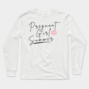 Pregnant Girl Summer Long Sleeve T-Shirt