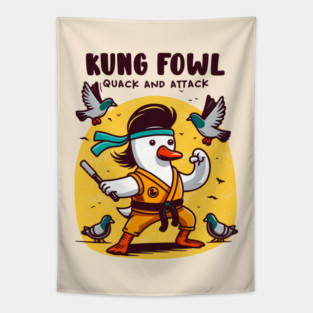 KUNG FOWL Tapestry